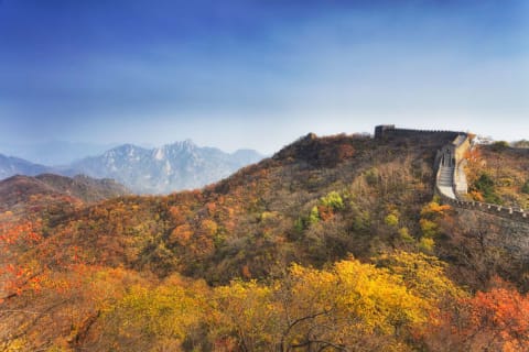 Autumn at the Great Wall of China.