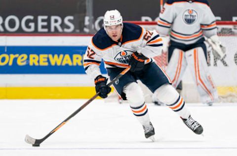 Patrick Russell #52, Edmonton Oilers (Photo by Rich Lam/Getty Images)