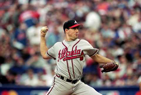 Greg Maddux, star of the Atlanta Braves. (Mandatory Credit: Jamie Squire /Allsport)