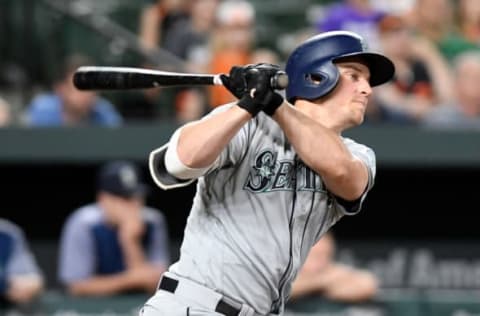 BALTIMORE, MD – JUNE 27: Kyle Seager #15 of the Seattle Mariners bats against the Baltimore Orioles at Oriole Park at Camden Yards on June 27, 2018 in Baltimore, Maryland. (Photo by G Fiume/Getty Images)