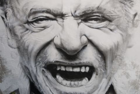 Painting of Charles Bukowski