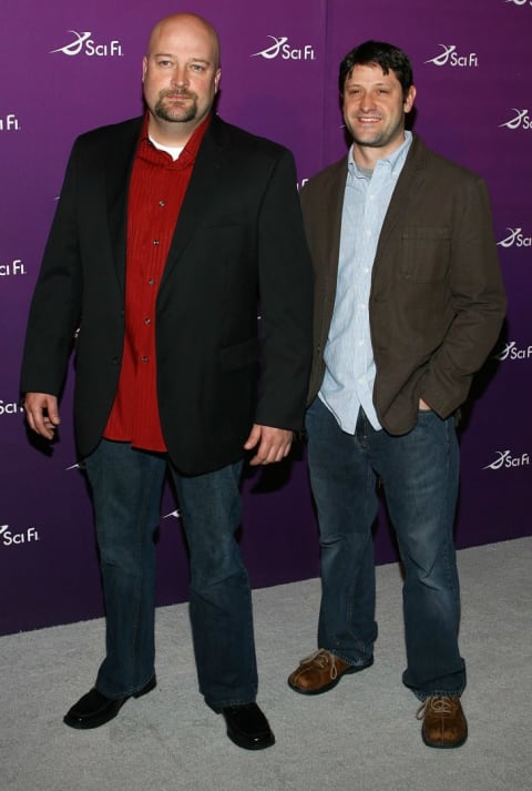 L to R: Ghost Hunters stars Jason Hawes and Grant Wilson in New York City in 2008.