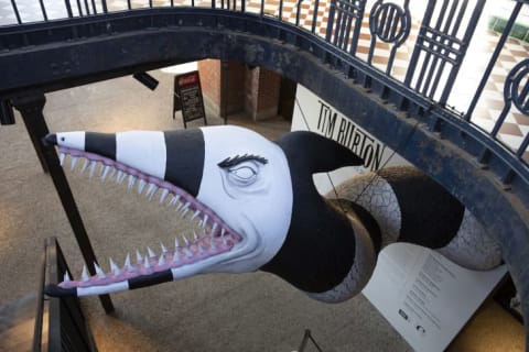 A Tim Burton sculpture representative of what might be on display at the Neon Museum