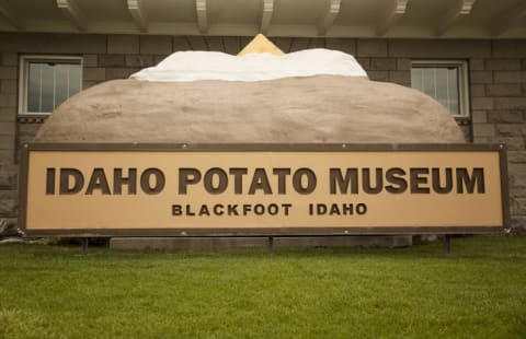 The exterior of The Idaho Potato Museum in Blackfoot, Idaho.