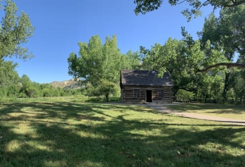 Theodore Roosevelt's Maltese Cross Ranch Cabin.