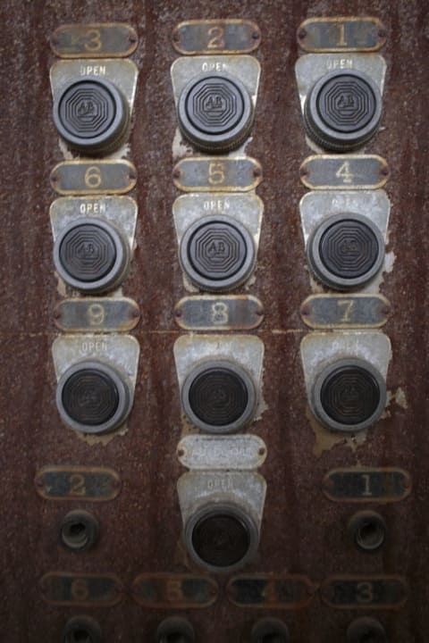 The electric door opening buttons in Cell Block 15.