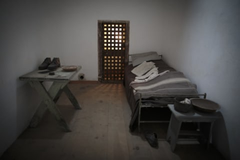 What an early prisoner's cell would have looked like.