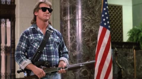 Roddy Piper stars in They Live (1988).