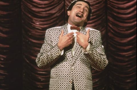 Robert De Niro as Rupert Pupkin in The King of Comedy (1982).