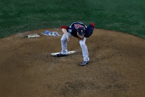 Waiting for a strong sign of interest, Kimbrel’s price will have to drop again before he inks a deal. Photo by Sean M. Haffey/Getty Images.