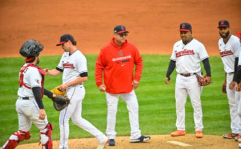 Terry Francona removes Shane Bieber for Emmanuel Clase. David Richard-USA TODAY Sports