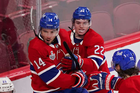 Nick Suzuki #14 of the Montreal Canadiens. (Photo by Andre Ringuette/Getty Images)