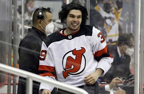 New Jersey Devils right wing Nicholas Merkley (39): (Charles LeClaire-USA TODAY Sports)