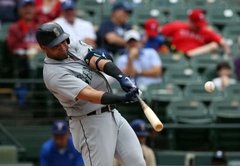 ARLINGTON, TX – SEPTEMBER 23: Nellson Cruz #23 of the Seattle Mariners bats against the Texas Rangers in a game at Globe Life Park in Arlington on September 23, 2018 in Arlington, Texas. (Photo by Richard Rodriguez/Getty Images)