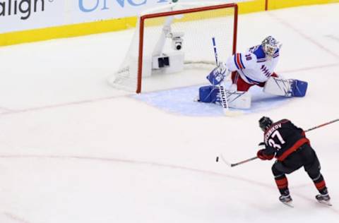 Andrei Svechnikov #37 of the Carolina Hurricanes (Photo by Andre Ringuette/Freestyle Photo/Getty Images)