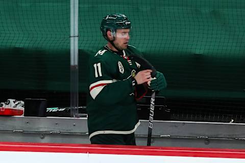 Zach Parise #11 of the Minnesota Wild. (Photo by David Berding/Getty Images)