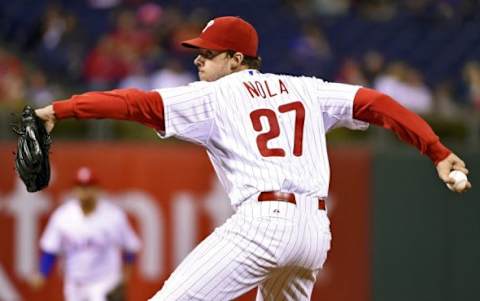 Aaron Nola will need to develop quickly if the Phillies have any hope at contenting.  Mandatory Credit: Eric Hartline-USA TODAY Sports