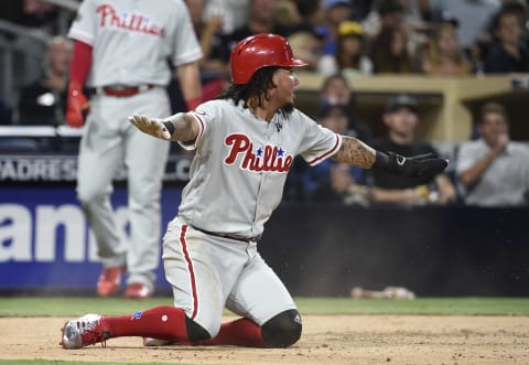 Galvis, an elite defender, will soon be a fan favorite in San Diego. Photo by Denis Poroy/Getty Images.