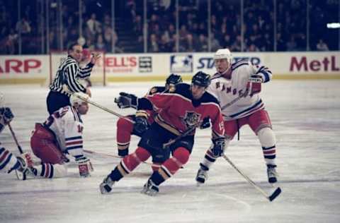 Radek Dvorak of the Florida Panthers skates against the Rangers in 1999. (Getty Images)