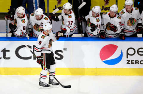 EDMONTON, ALBERTA – AUGUST 03: Chicago Blackhawks, Olli Maatta #6. (Photo by Jeff Vinnick/Getty Images)