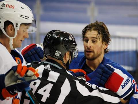 Brendan Smith #42 of the New York Rangers. (Photo by Bruce Bennett/Getty Images)