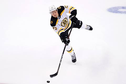 Charlie McAvoy #73 of the Boston Bruins. (Photo by Andre Ringuette/Freestyle Photo/Getty Images)