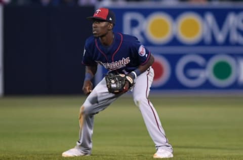 TAMPA, FL – MARCH 12: Nick Gordon of the Minnesota Twins in the infield during the spring training game against the New York Yankees at George M. Steinbrenner Field on March 12, 2018 in Tampa, Florida. (Photo by B51/Mark Brown/Getty Images)