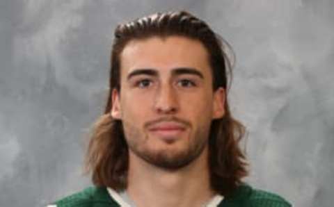 ST. PAUL, MN – SEPTEMBER 13: Hunter Warner #79 of the Minnesota Wild poses for his official headshot for the 2018-2019 season on September 13, 2018, at the Xcel Energy Center in St. Paul, Minnesota. (Andy Clayton-King/NHLI via Getty Images)