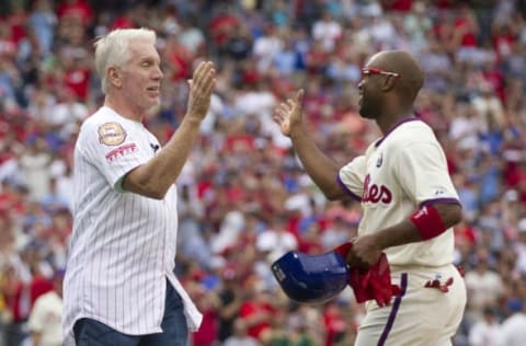 Rollins Replaces Schmidt as Hits Leader. Photo by Mitchell Leff/Getty Images.