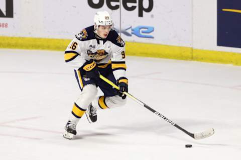 Forward Ondrej Molnar #96 of the Erie Otters. (Photo by Dennis Pajot/Getty Images)