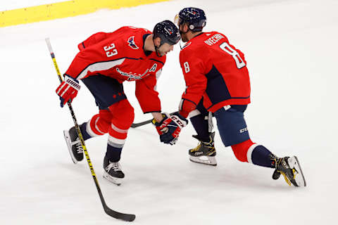 Alex Ovechkin, Zdeno Chara, Washington Capitals Mandatory Credit: Geoff Burke-USA TODAY Sports