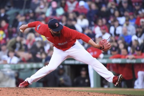 Boston Red Sox relief pitcher John Schreiber. Mandatory Credit: Bob DeChiara-USA TODAY Sports