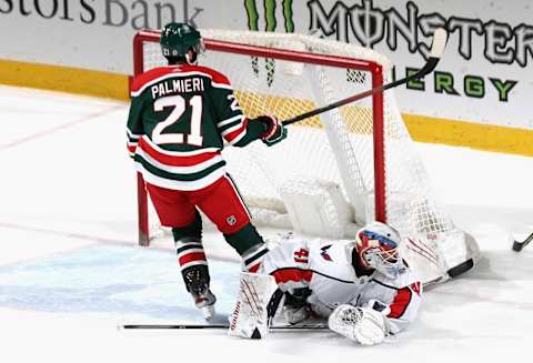 Kyle Palmieri #21 of the New Jersey Devils. (Photo by Bruce Bennett/Getty Images)