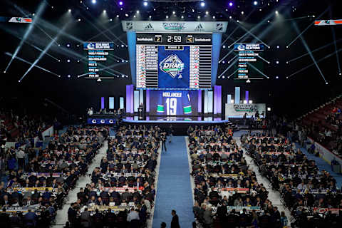 VANCOUVER, BRITISH COLUMBIA – JUNE 22: A general view of the 2019 NHL Draft at Rogers Arena on June 22, 2019 in Vancouver, Canada. (Photo by Rich Lam/Getty Images)