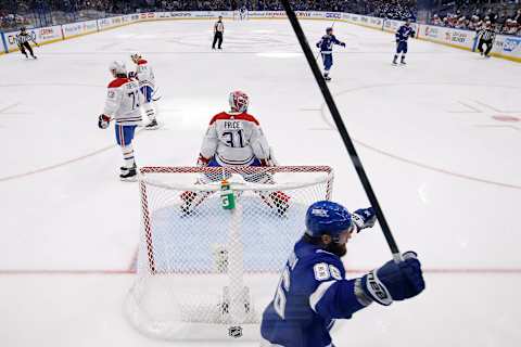 Nikita Kucherov #86 of the Tampa Bay Lightning. (Photo by Bruce Bennett/Getty Images)