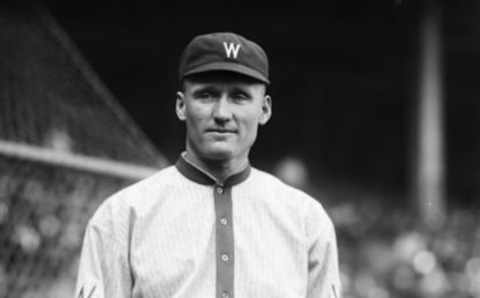 Photo shows Walter Johnson of the Washington Senators.