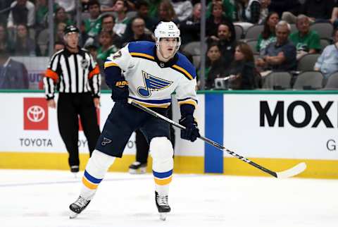 DALLAS, TEXAS – SEPTEMBER 16: Klim Kostin #37 of the St. Louis Blues (Photo by Ronald Martinez/Getty Images)