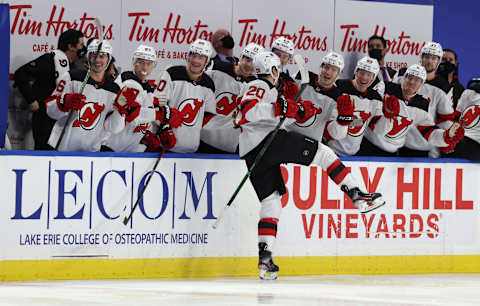 New Jersey Devils center Michael McLeod (20): (Timothy T. Ludwig-USA TODAY Sports)