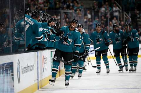 SAN JOSE, CALIFORNIA – MARCH 03: Evander Kane #9 of the San Jose Sharks  . (Photo by Ezra Shaw/Getty Images)