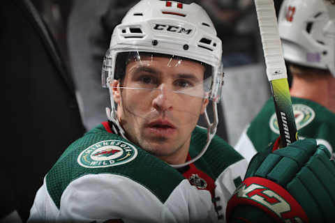 Zach Parise #11 of the Minnesota Wild. (Photo by Bruce Bennett/Getty Images)