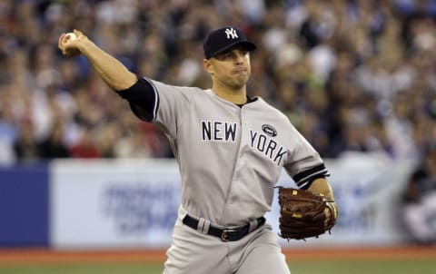 Javier Vazquez #31of the New York Yankees (Photo by Abelimages/Getty Images)