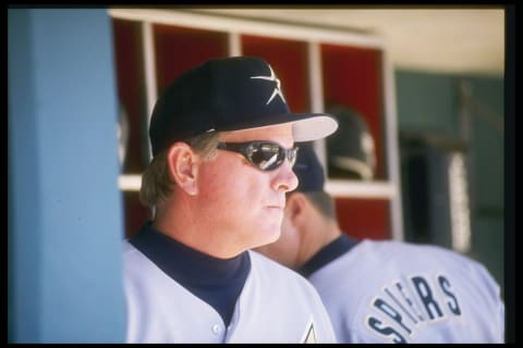 Larry Dierker, during his days managing the Houston Astros. Mandatory Credit: Stephen Dunn /Allsport