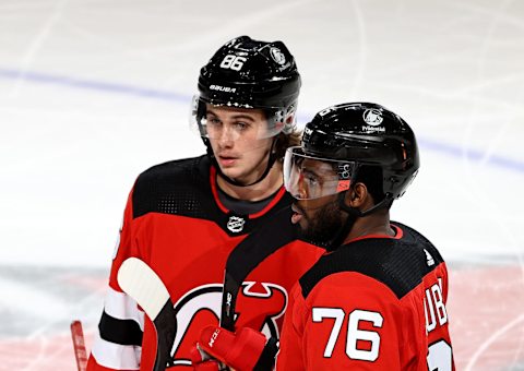 Jack Hughes #86 of the New Jersey Devils. (Photo by Elsa/Getty Images)