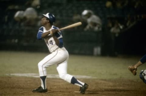 ATLANTA, GA – CIRCA 1974: Outfielder Hank Aaron