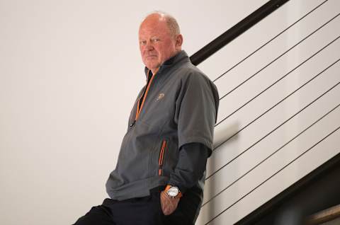 ANAHEIM, CA – JUNE 29: GM Bob Murray watches form the stands during the Anaheim Ducks’ annual development camp at Anaheim ICE in Anaheim on Friday, June 29, 2018. (Photo by Kevin Sullivan/Orange County Register via Getty Images)