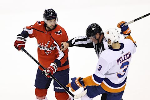 Brenden Dillon #4 of the Washington Capitals (Photo by Elsa/Getty Images)