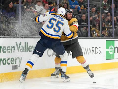 St. Louis Blues defenseman Colton Parayko (55)Mandatory Credit: Stephen R. Sylvanie-USA TODAY Sports