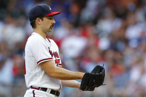 ATLANTA, GA – JULY 12: Spencer Strider #65 of the Atlanta Braves pitches during the second inning against the New York Mets at Truist Park on July 12, 2022 in Atlanta, Georgia. (Photo by Todd Kirkland/Getty Images)