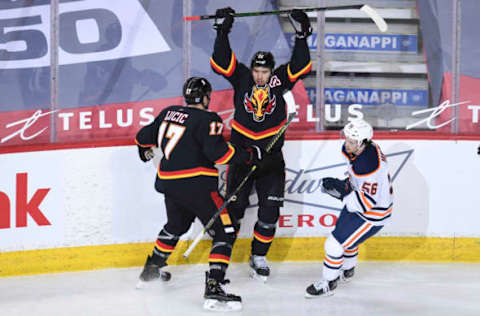 Calgary Flames forward Mikael Backlund (11). Mandatory Credit: Candice Ward-USA TODAY Sports