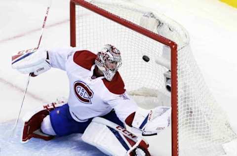 NHL Eastern Conference: Boston Bruins center Ryan Spooner (not pictured) scores a goal past Montreal Canadiens goalie Carey Price (31) during the third period at TD Garden. Mandatory Credit: Bob DeChiara-USA TODAY Sports